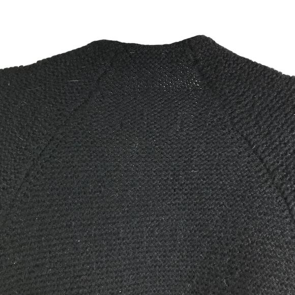 Boden Cardigan‎ Sweater Womens Size 10 Black Wool Tie Front Long Sleeve - Picture 6 of 7